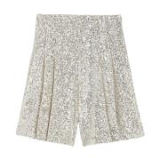 Sprankelende High-Waisted Shorts Rochas , Gray , Dames