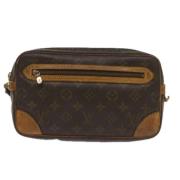 Pre-owned Canvas clutches Louis Vuitton Vintage , Brown , Dames