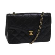 Pre-owned Leather chanel-bags Chanel Vintage , Black , Dames