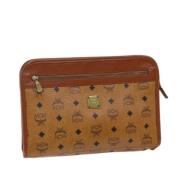 Pre-owned Leather clutches MCM Pre-owned , Brown , Dames