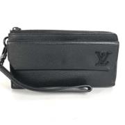 Pre-owned Leather wallets Louis Vuitton Vintage , Black , Dames