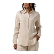 Butto Blouse in Off-White Moscow , Beige , Dames