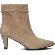 Elegante Beige Suède Enkellaarsjes Notre-v , Beige , Dames