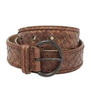 Pre-owned Leather belts Bottega Veneta Vintage , Brown , Dames