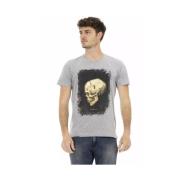 Elegant grijs T-shirt met ronde hals Trussardi , Gray , Heren