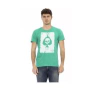 Smaragd Casual Elegance Korte Mouw T-shirt Trussardi , Green , Heren