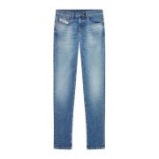 Slim Fit Denim Broek Diesel , Blue , Heren