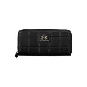 Elegante Zwarte Portemonnee met Rits La Martina , Black , Dames