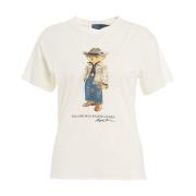 Witte T-shirt Polo Collectie Aw24 Ralph Lauren , White , Dames