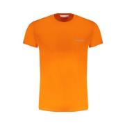 Oranje T-shirt met print Trussardi , Orange , Heren