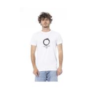 Strandkleding T-shirt met logo print Trussardi , White , Heren