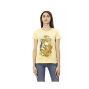 Geel Casual Chic Tee Trussardi , Yellow , Dames