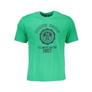 Groene Katoenen Logo Print T-shirt North Sails , Green , Heren