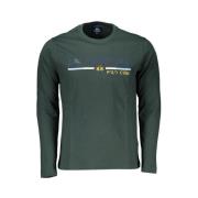 Elegant groen geborduurd katoenen T-shirt La Martina , Green , Heren