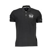 Elegant Polo met Korte Mouwen La Martina , Black , Heren