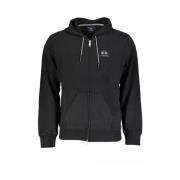 Elegant Zwart Hoodie van Katoen La Martina , Black , Heren