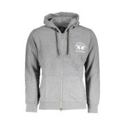 Elegante Grijze Hoodie met Borduursel La Martina , Gray , Heren