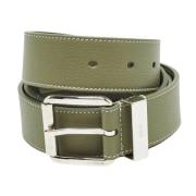 Pre-owned Leather belts Dior Vintage , Green , Heren