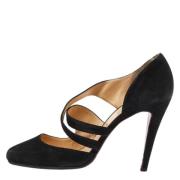 Pre-owned Suede heels Christian Louboutin Pre-owned , Black , Dames