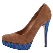 Pre-owned Suede heels Missoni Pre-owned , Brown , Dames