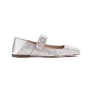 Metallic Ballerina Elegante Stijl Valentino Garavani , Gray , Dames