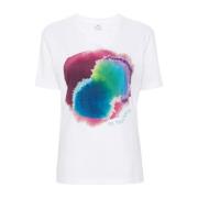 Wit Bedrukt Katoenen T-shirt PS By Paul Smith , White , Dames