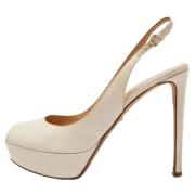 Pre-owned Leather heels Sergio Rossi Pre-owned , White , Dames