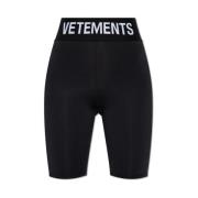 Logo shorts Vetements , Black , Dames