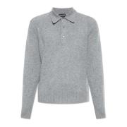 Polo Sweater Tom Ford , Gray , Heren