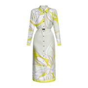 Zijden jurk met print Tory Burch , Multicolor , Dames