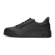 Zwarte Leren Lage Sneakers Antony Morato , Black , Heren