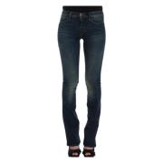 Blauwe Designer Straight Leg Jeans Costume National , Blue , Dames