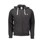 Klassieke Katoenen Rits Hoodie U.s. Polo Assn. , Black , Heren