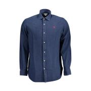 Klassiek Blauw Katoenen Overhemd U.s. Polo Assn. , Blue , Heren