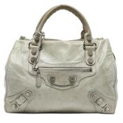 Pre-owned Leather balenciaga-bags Balenciaga Vintage , Gray , Dames