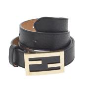 Pre-owned Leather belts Fendi Vintage , Black , Dames