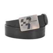 Leren Riem - Pilotstijl Redskins , Black , Heren