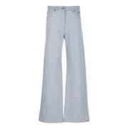 Lichtblauwe Katoenen Jeans Vrouw Msgm , Blue , Dames