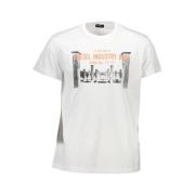 Fris Wit T-shirt met Iconische Print Diesel , White , Heren