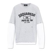 T-shirt met logo Dsquared2 , Gray , Heren