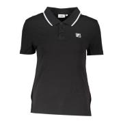 Contrast Polo met Logo Detail Fila , Black , Dames