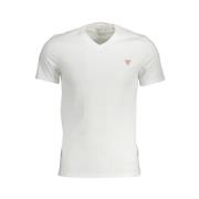 Elegant wit V-hals T-shirt Guess , White , Heren