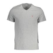 Slim Fit V-hals Tee in Grijs Guess , Gray , Heren