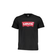 Zwart Katoenen Crew Neck Tee Levi's , Black , Heren