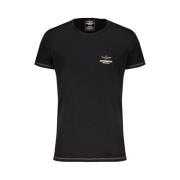 Zwarte Katoenen Buitenshirt met Print Aeronautica Militare , Black , H...