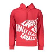 Stijlvolle Heren Hoodie Cavalli Class , Red , Heren