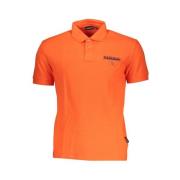 Roze Contrast Polo Shirt Napapijri , Red , Heren