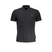 Elegant poloshirt met korte mouwen Napapijri , Black , Heren