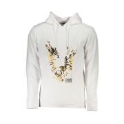 Wit sweatshirt met geborstelde textuur Cavalli Class , White , Heren