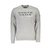 Grijs Sweatshirt met Lange Mouwen en Print North Sails , Gray , Heren